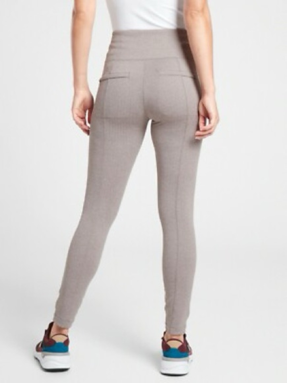 Athleta Delancey Herringbone Tight. Size Large. EUC!! Light brown/taupe color.
